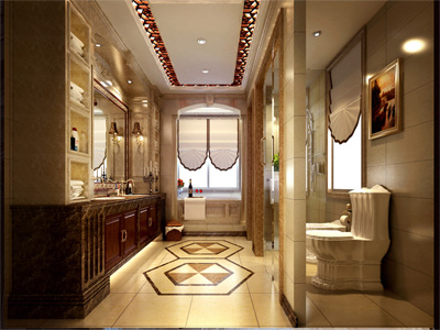 室內(nèi)裝修效果圖-浴室洗手間
