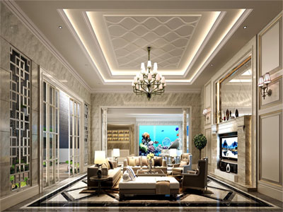 室內(nèi)裝修效果圖-現(xiàn)代客廳