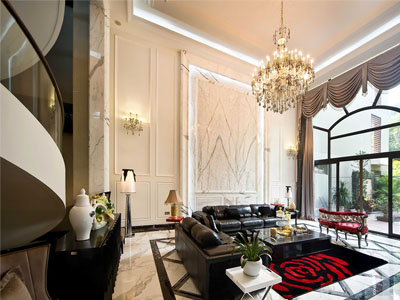 室內(nèi)裝修效果圖-客廳背景